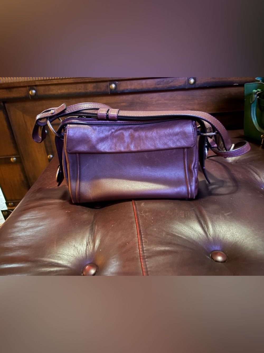 Marc by Marc Jacobs Plum Leather Crossbody Bag - Picture 4 of 4